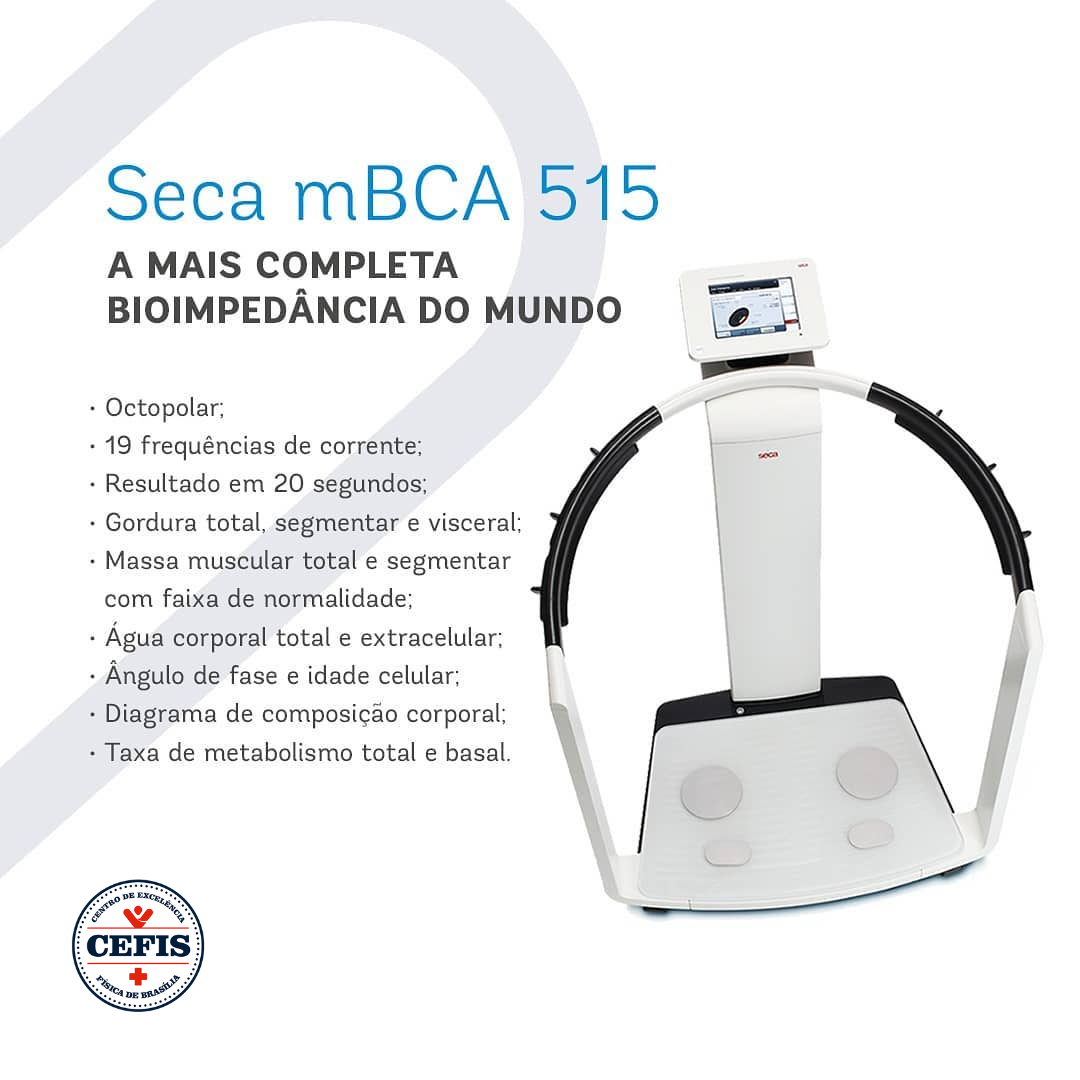 SECA mBCA 515 — bioimpedância octopolar alemã CEFIS Brasília