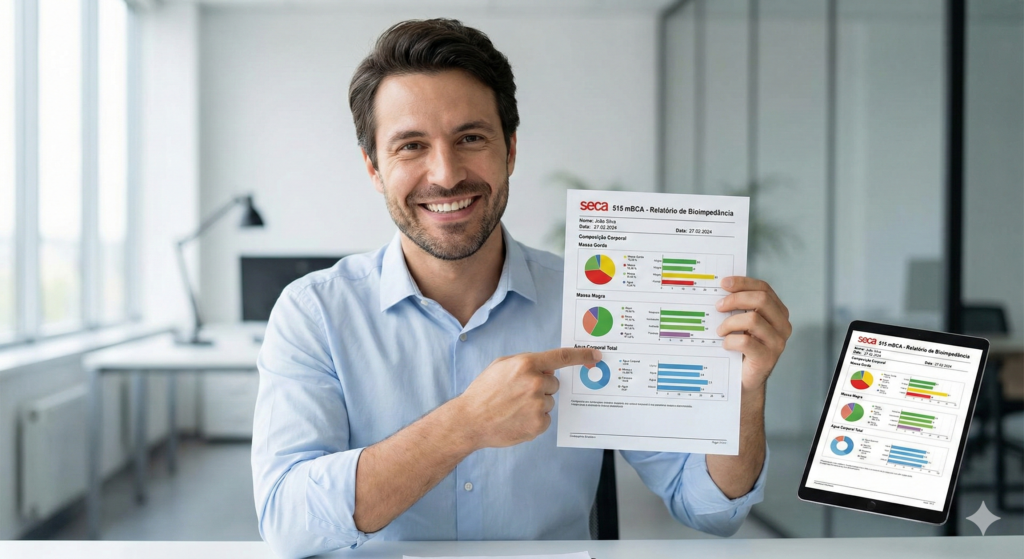 Modelo de laudo da bioimpedancia octopolar do Centro de Excelencia Fisica de Brasilia - CEFIS