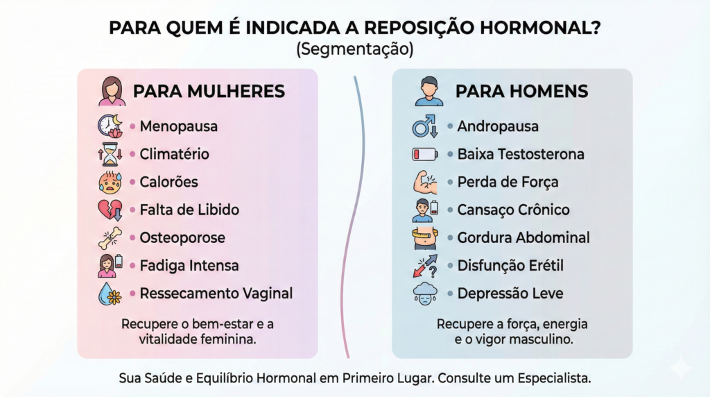 Indicação da reposição hormonal no Centro de Excelencia Fisica de Brasilia - CEFIS