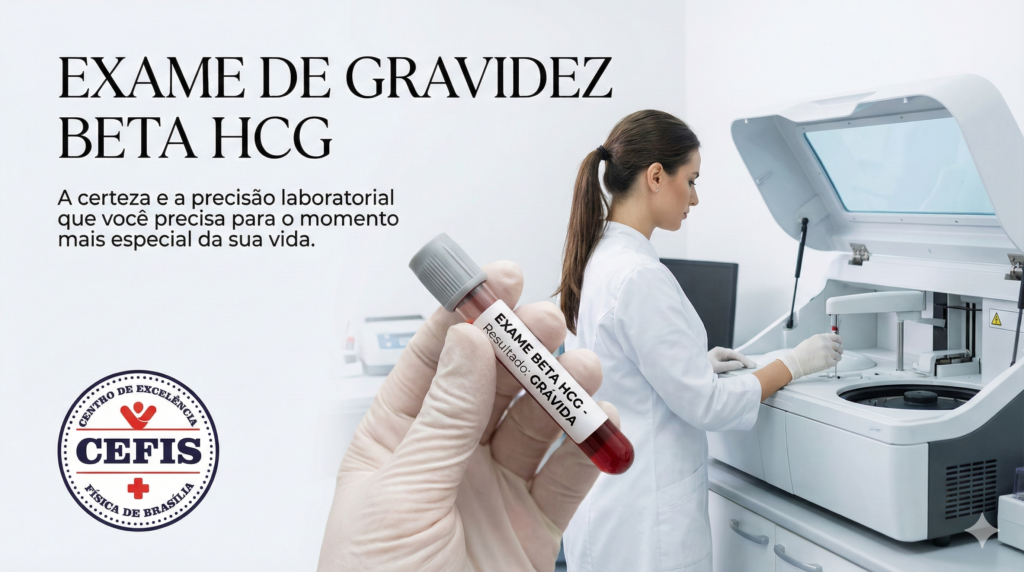 exame beta hcg laboratorial no Centro de Excelencia Fisica de Brasilia - CEFIS