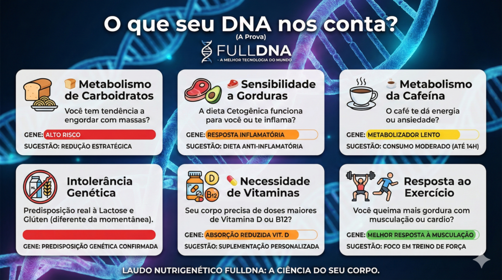 exame nutrigenetico no Centro de Excelencia Fisica de Brasilia - CEFIS