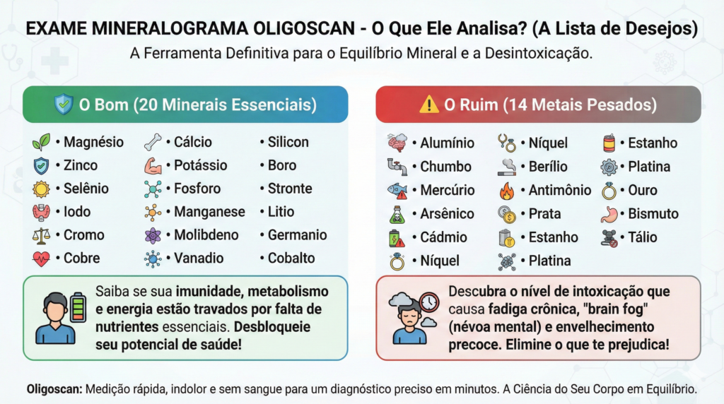 informacoes sobre o mineralograma oligoscan no Centro de Excelencia Fisica de Brasilia - CEFIS