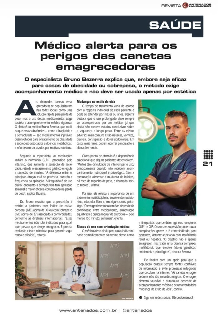 Medico alerta para canetas emagrecedoras no Centro de Excelencia Fisica de Brasilia - CEFIS