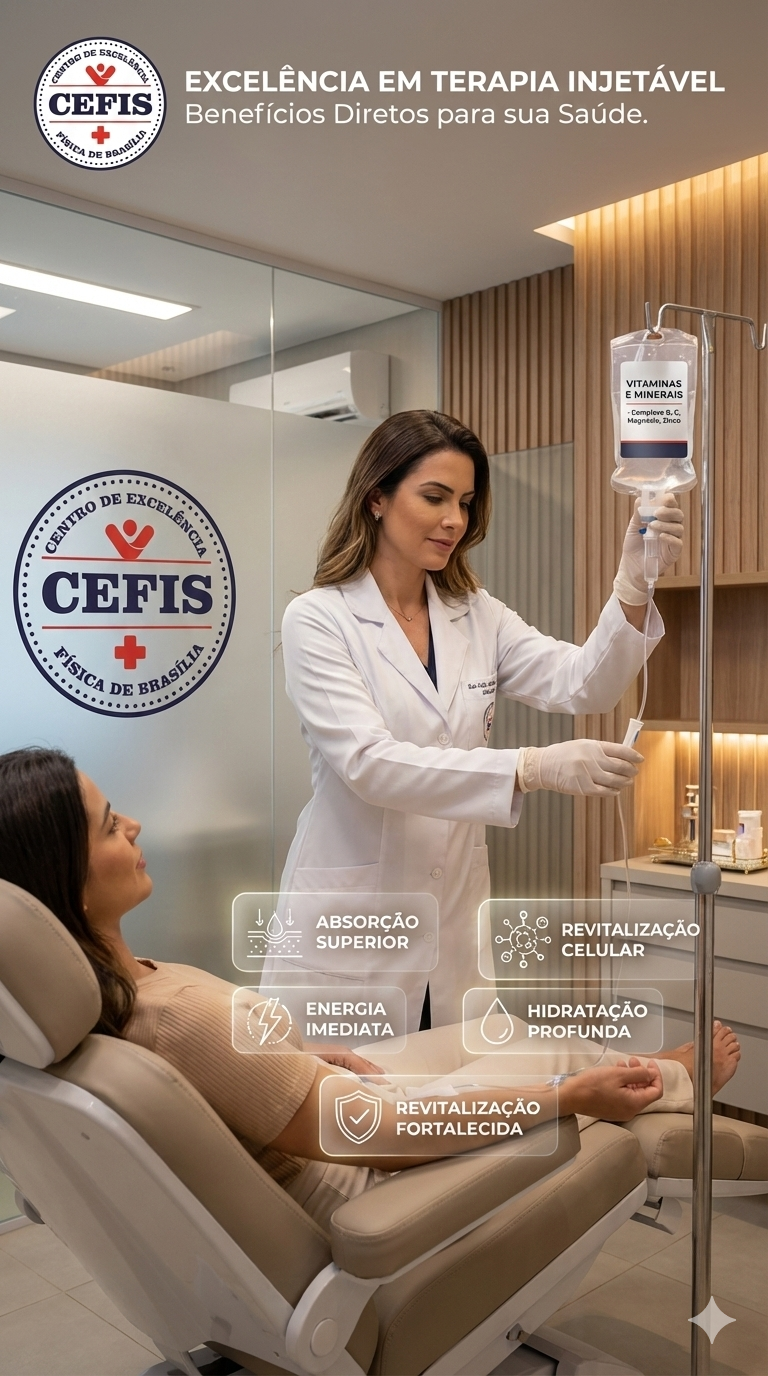 Soroterapia e Protocolos Injetaveis no Centro de Excelencia Fisica de Brasilia - CEFIS