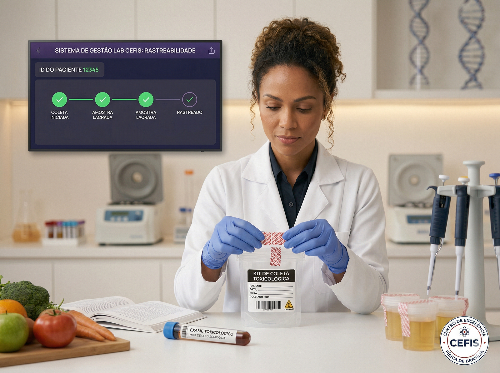 Cadeia de custódia exame toxicológico — CEFIS Brasília