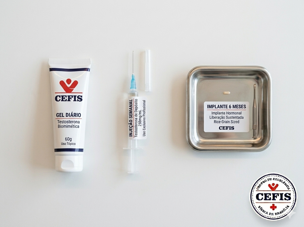 Procedimento implante de testosterona subcutâneo CEFIS Brasília