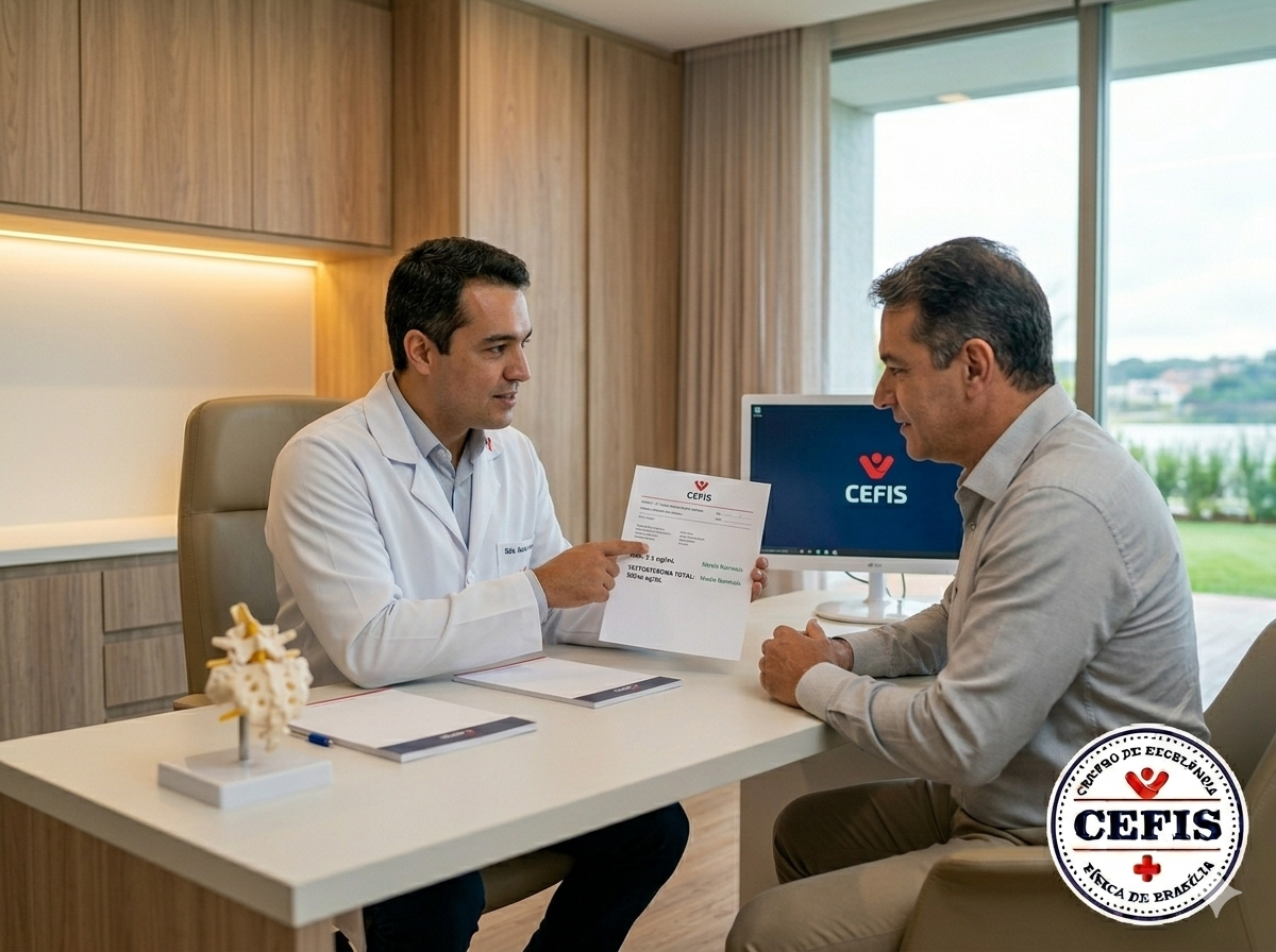 Monitoramento PSA e segurança implante hormonal CEFIS Brasília