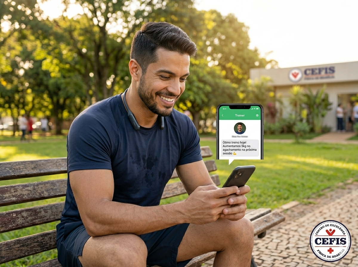 Acompanhamento pelo app e chat — Personal Trainer Online CEFIS