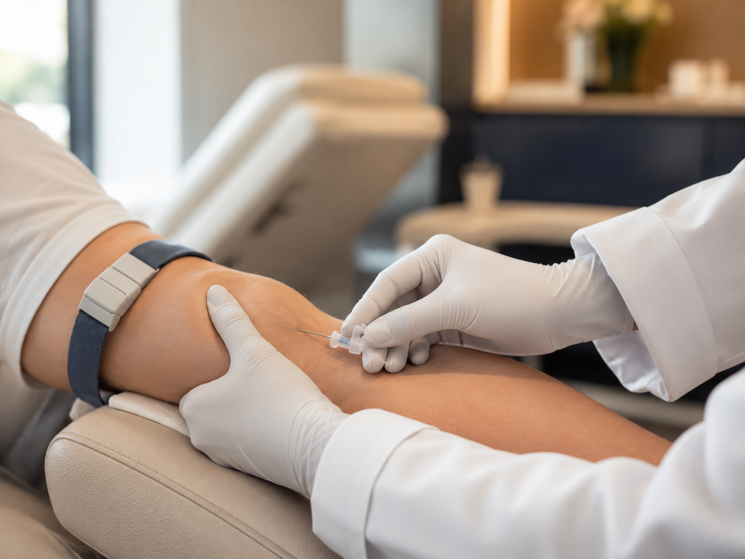 Aplicação de ferro endovenoso sendo realizada na CEFIS