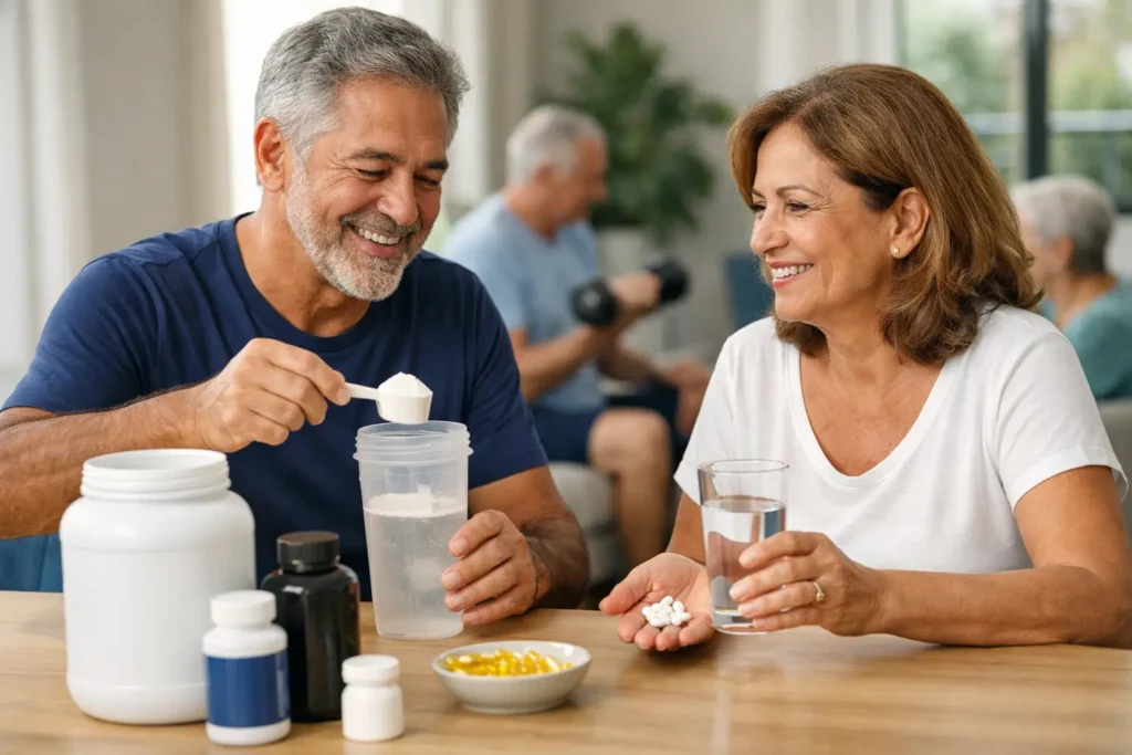 Melhores suplementos para sarcopenia na prática